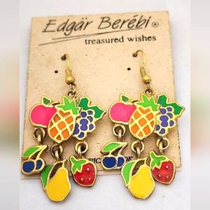 Edgar Berebi vintage treasured wishes fruit earrings